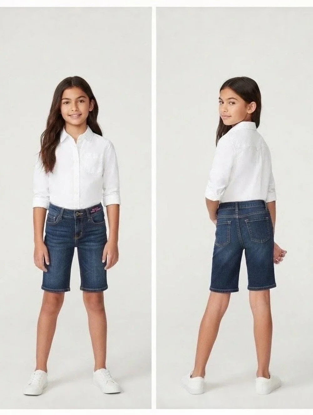 The Children's Place Casual Classic Bermuda Denim Skimmer Shorts Girls- Size 10